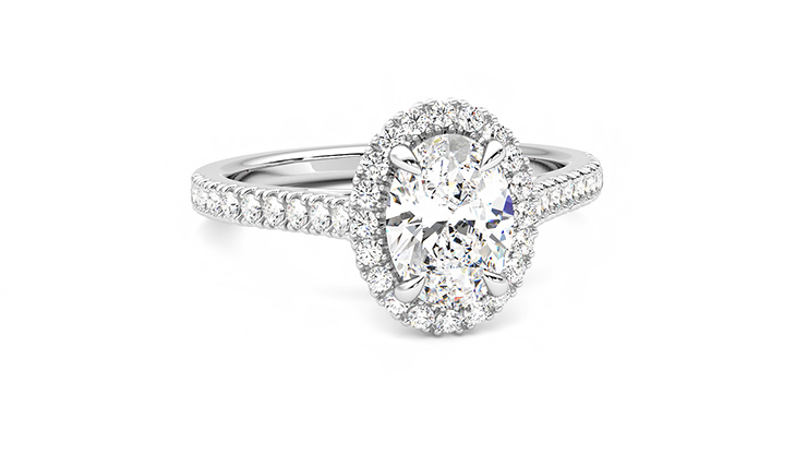 Princess Cut Diamond Multi-Stone 4-Prong Halo Engagement Ring & Wedding Band  Bridal Set with Round Diamond Accents in Rose Gold - #IMP-R-0-SET-PR-R -  Bijoux Majesty