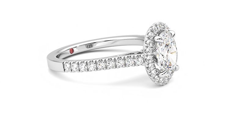 Taylor & Hart Allure Oval Engagement Ring 360 degree image 7