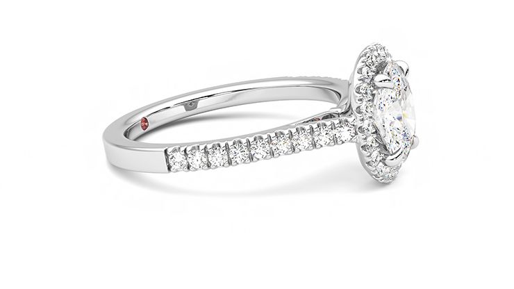 Taylor & Hart Allure Oval Engagement Ring 360 degree image 8