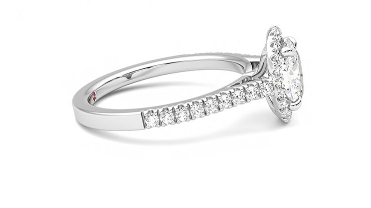 Taylor & Hart Allure Oval Engagement Ring 360 degree image 9