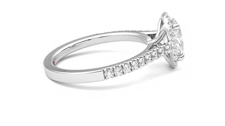 Taylor & Hart Allure Oval Engagement Ring 360 degree image 10