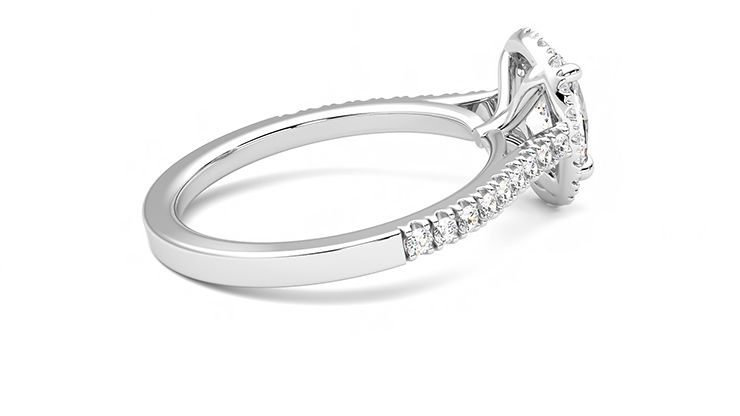 Taylor & Hart Allure Oval Engagement Ring 360 degree image 11