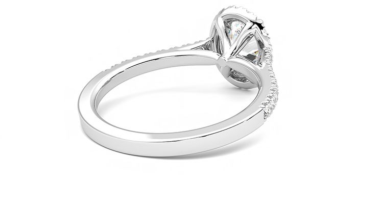 Taylor & Hart Allure Oval Engagement Ring 360 degree image 13