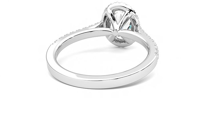 Taylor & Hart Allure Oval Engagement Ring 360 degree image 14