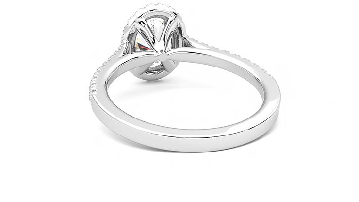 Taylor & Hart Allure Oval Engagement Ring 360 degree image 16