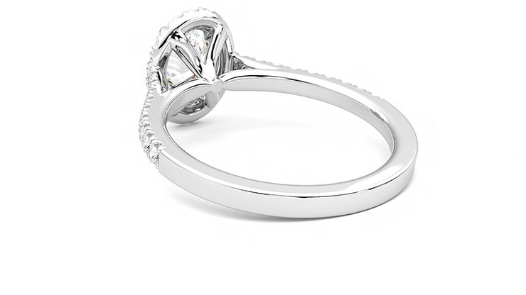 Taylor & Hart Allure Oval Engagement Ring 360 degree image 17