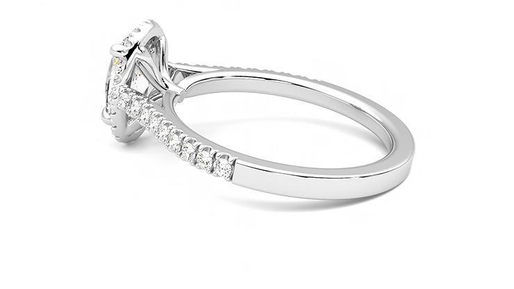 Taylor & Hart Allure Oval Engagement Ring 360 degree image 19