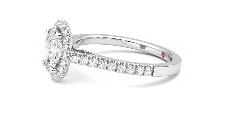 Taylor & Hart Allure Oval Engagement Ring 360 degree image 22