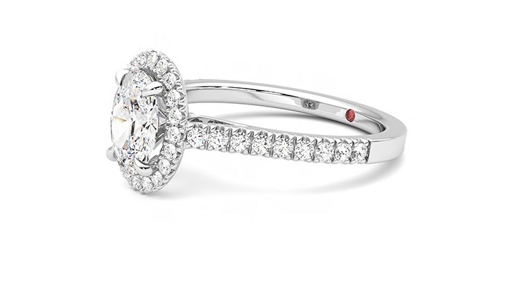 Taylor & Hart Allure Oval Engagement Ring 360 degree image 23