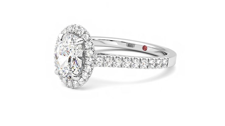 Taylor & Hart Allure Oval Engagement Ring 360 degree image 24