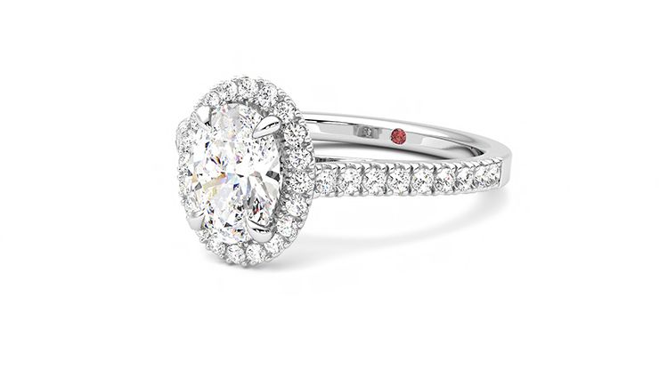 Taylor & Hart Allure Oval Engagement Ring 360 degree image 25