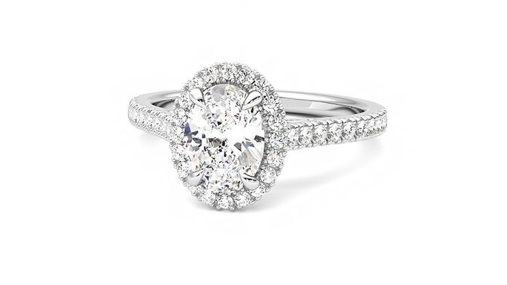 Taylor & Hart Allure Oval Engagement Ring 360 degree image 27