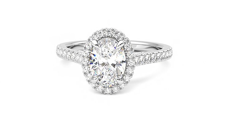Taylor & Hart Allure Oval Engagement Ring 360 degree image 28
