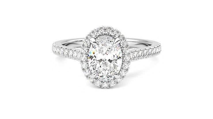 Taylor & Hart Allure Oval Engagement Ring 360 degree image 29