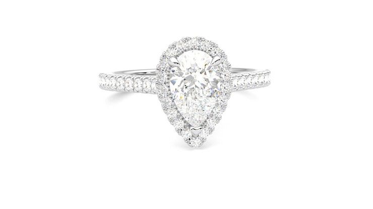 Taylor & Hart Allure Pear Engagement Ring 360 degree image 2