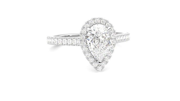 Taylor & Hart Allure Pear Engagement Ring 360 degree image 3