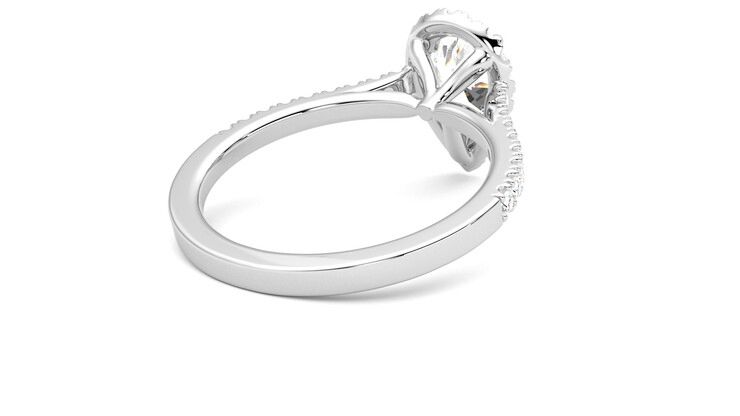 Taylor & Hart Allure Pear Engagement Ring 360 degree image 12
