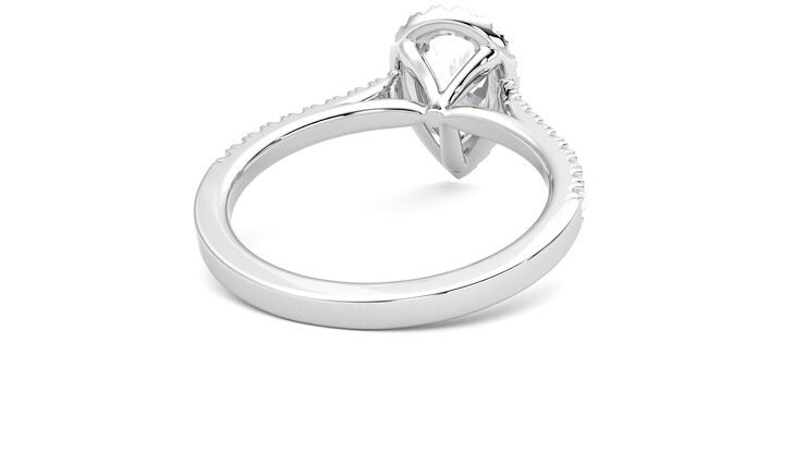 Taylor & Hart Allure Pear Engagement Ring 360 degree image 13