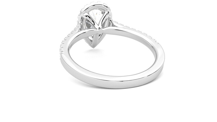 Taylor & Hart Allure Pear Engagement Ring 360 degree image 15