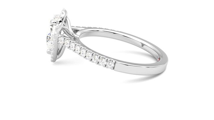 Taylor & Hart Allure Pear Engagement Ring 360 degree image 19