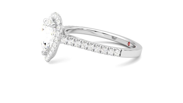 Taylor & Hart Allure Pear Engagement Ring 360 degree image 21