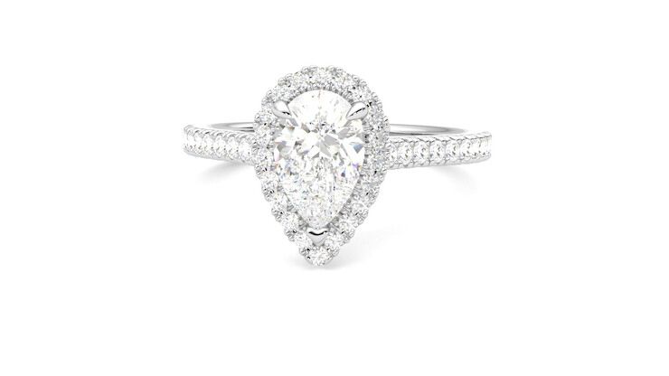 Taylor & Hart Allure Pear Engagement Ring 360 degree image 27