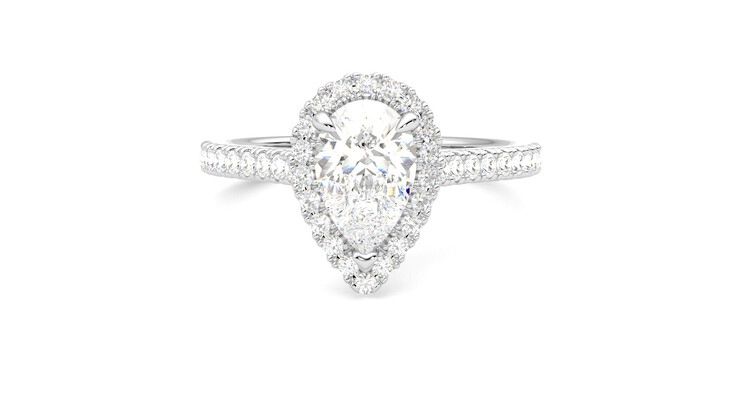 Taylor & Hart Allure Pear Engagement Ring 360 degree image 28