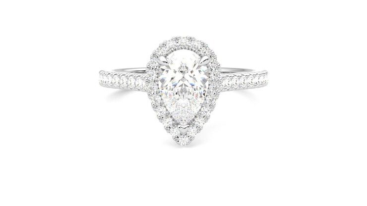 Taylor & Hart Allure Pear Engagement Ring 360 degree image 29
