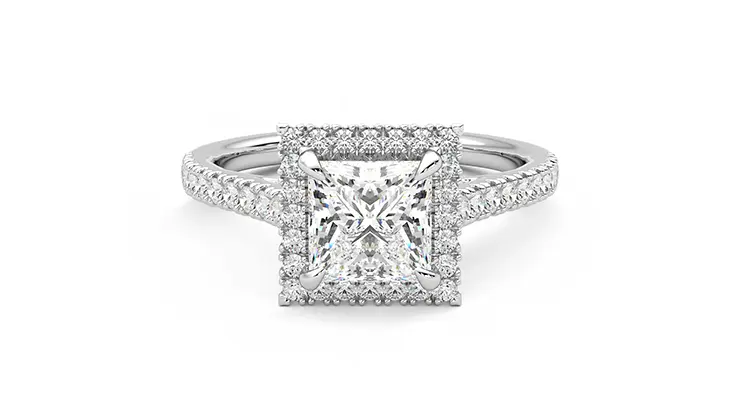 Taylor & Hart Allure Princess Engagement Ring 360 detail 01