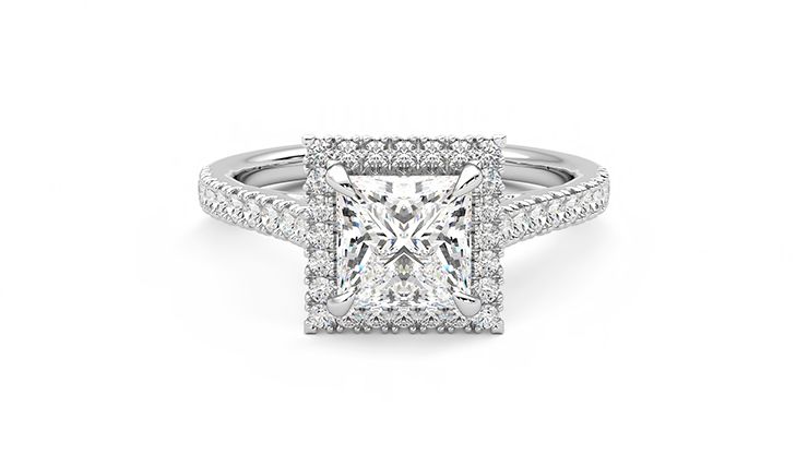 Taylor & Hart Allure Princess Engagement Ring 360 degree image 0