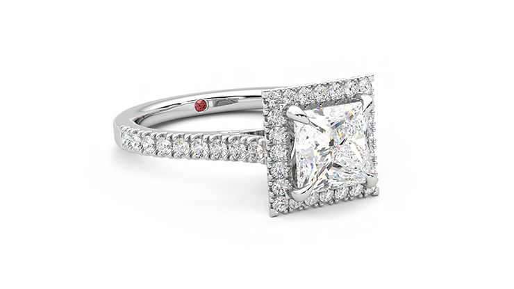 Taylor & Hart Allure Princess Engagement Ring 360 degree image 5