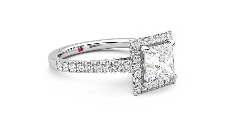 Taylor & Hart Allure Princess Engagement Ring 360 degree image 6