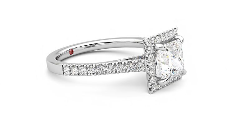 Taylor & Hart Allure Princess Engagement Ring 360 degree image 7