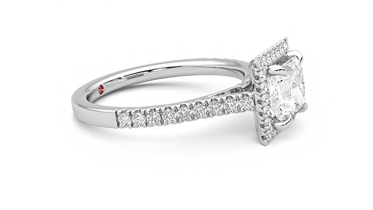 Taylor & Hart Allure Princess Engagement Ring 360 degree image 8