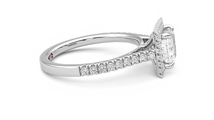 Taylor & Hart Allure Princess Engagement Ring 360 degree image 9