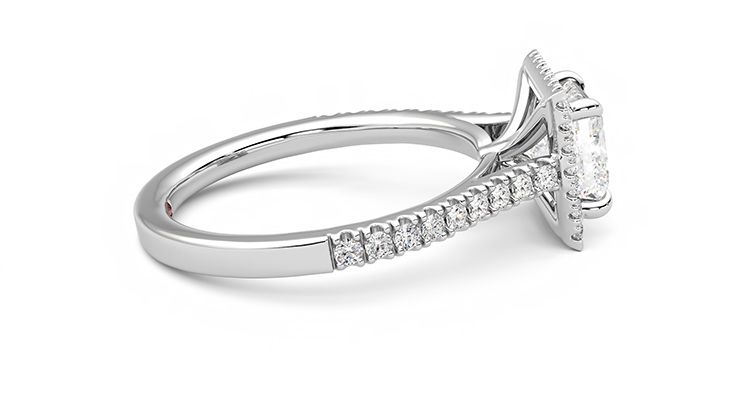 Taylor & Hart Allure Princess Engagement Ring 360 degree image 10