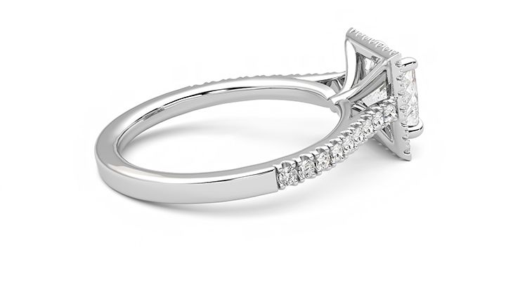 Taylor & Hart Allure Princess Engagement Ring 360 degree image 11