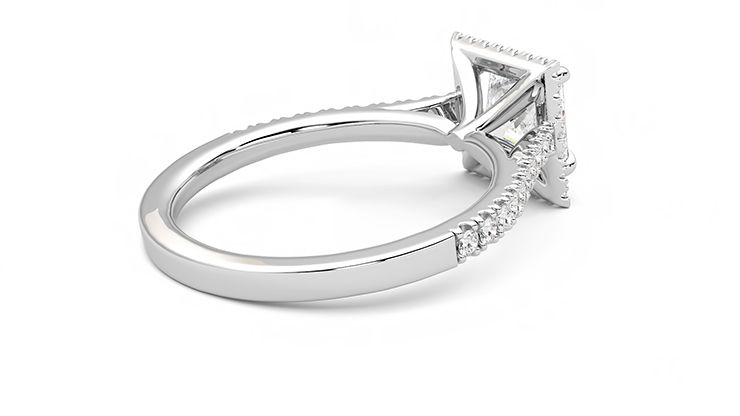 Taylor & Hart Allure Princess Engagement Ring 360 degree image 12