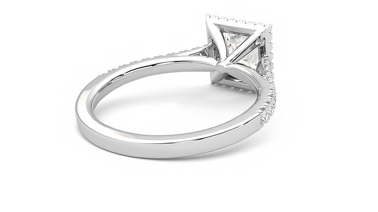Taylor & Hart Allure Princess Engagement Ring 360 degree image 13