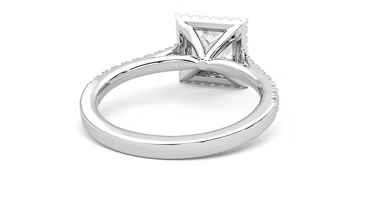 Taylor & Hart Allure Princess Engagement Ring 360 degree image 14