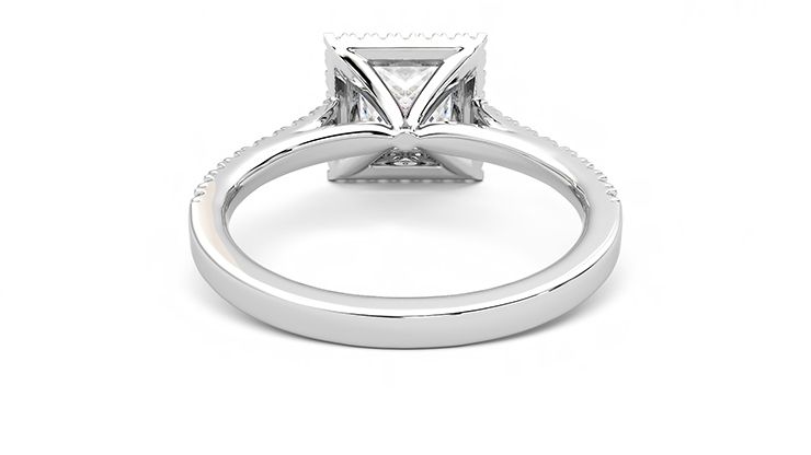 Taylor & Hart Allure Princess Engagement Ring 360 degree image 15