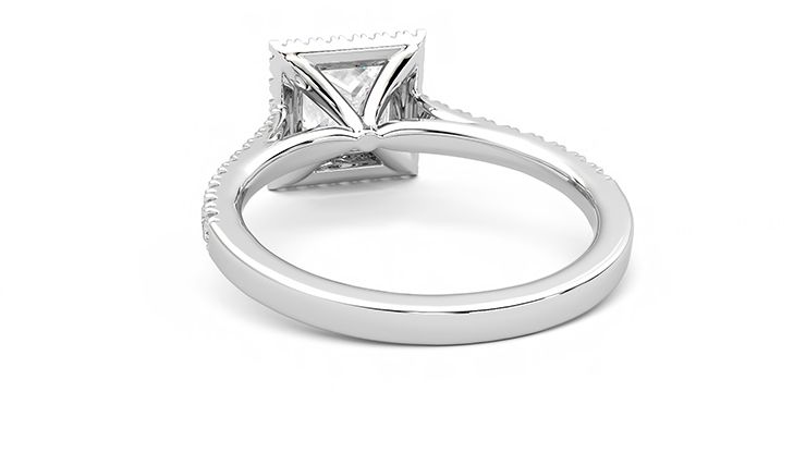 Taylor & Hart Allure Princess Engagement Ring 360 degree image 16