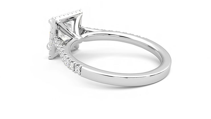 Taylor & Hart Allure Princess Engagement Ring 360 degree image 18