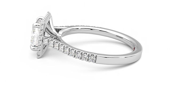 Taylor & Hart Allure Princess Engagement Ring 360 degree image 20