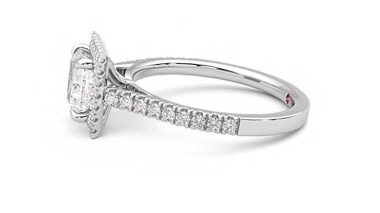Taylor & Hart Allure Princess Engagement Ring 360 degree image 21