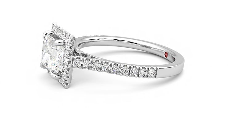 Taylor & Hart Allure Princess Engagement Ring 360 degree image 22