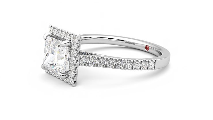 Taylor & Hart Allure Princess Engagement Ring 360 degree image 23