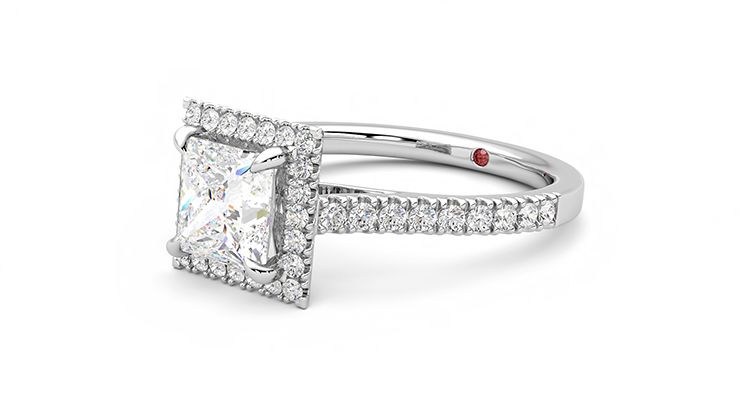 Taylor & Hart Allure Princess Engagement Ring 360 degree image 24