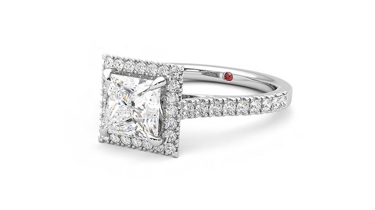 Taylor & Hart Allure Princess Engagement Ring 360 degree image 25