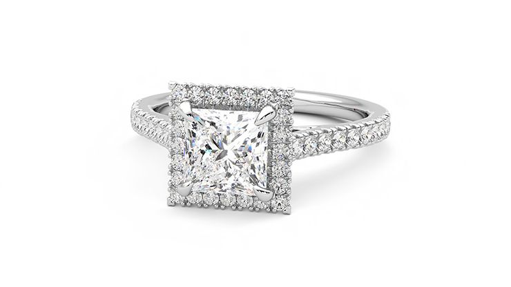Taylor & Hart Allure Princess Engagement Ring 360 degree image 27